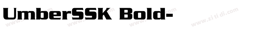 UmberSSK Bold字体转换